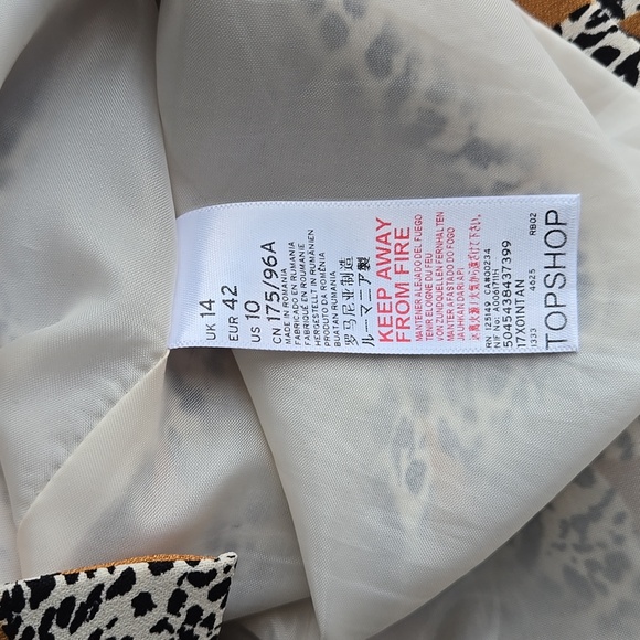 Topshop Cropped Double Breasted Jacket Size 10 - Picture 8 of 10